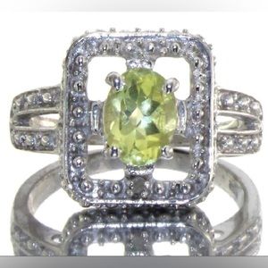 Natural 1.21 ct lemon quartz & diamond ring